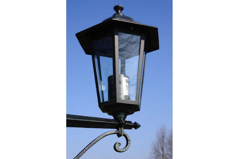 Trädgårdslampa 3 armar 215 cm mörkgrön/svart aluminium - Grön - Belysning & el - Utomhusbelysning - Stolplykta
