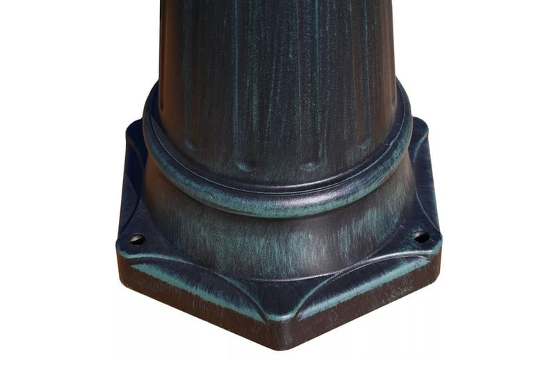 Trädgårdslampa 3 armar 230 cm mörkgrön/svart aluminium - Grön - Belysning & el - Utomhusbelysning - Stolplykta