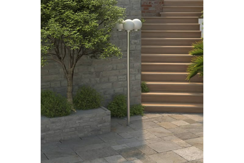 Trädgårdslampa 3 lampor 220 cm - Vit - Belysning & el - Utomhusbelysning - Stolplykta