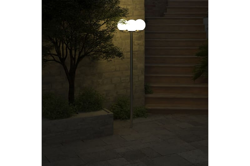 Trädgårdslampa 3 lampor 220 cm - Vit - Belysning & el - Utomhusbelysning - Stolplykta
