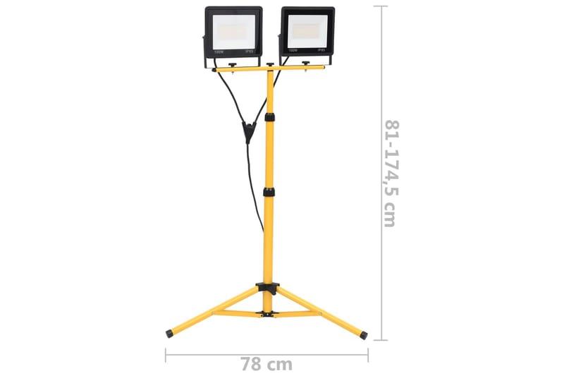Strålkastare med stativ 2x100 W LED kallvit - be Basic - Belysning & el - Utomhusbelysning