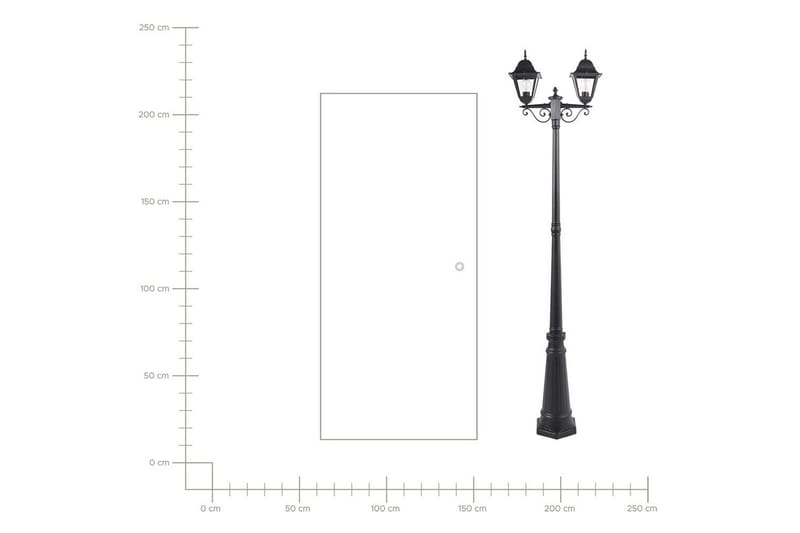 Sukri Lyktstolpe 222 cm - Svart - Belysning & el - Utomhusbelysning - Stolplykta