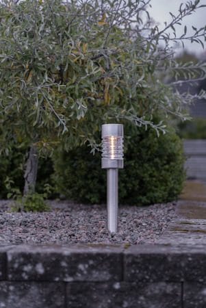 Terni Solcellspollare 42 cm - silver - Belysning & el - Utomhusbelysning