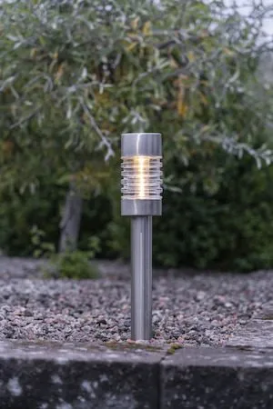 Terni Solcellspollare 42 cm, silver