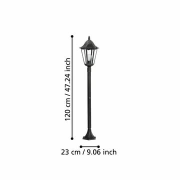 Trädgårdslykta Navedo - Svart/Silverpatina, 1200 mm - Belysning & el - Utomhusbelysning - Stolplykta