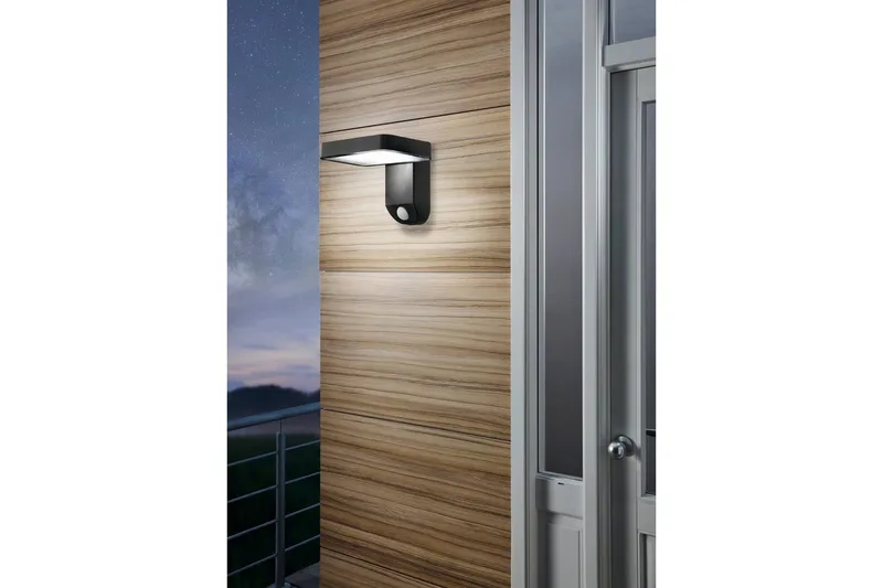 Vägglampa Utebelysning Eglo Pation med Sensor - Svart - Belysning & el - Utomhusbelysning - Solcellslampa & solcellsbelysning