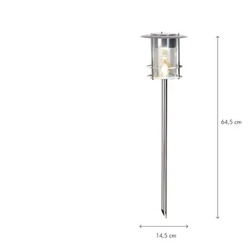 Valencia Solcellspollare 64.5 cm - silver - Belysning & el - Utomhusbelysning