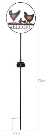 Welcome Solcellsdekoration 75 cm - svart - Belysning & el - Utomhusbelysning - Solcellslampa & solcellsbelysning
