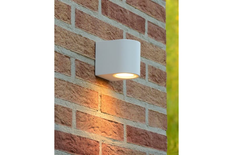Zora Fasadbelysning LED 7x8 cm Rund Vit - Lucide - Utomhusbelysning - Fasadbelysning & vägglykta - Entrébelysning
