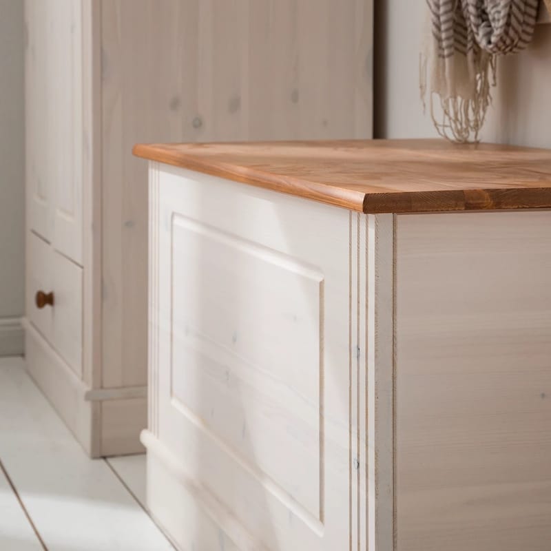 Anita Förvaringskista 80 cm - Vit/Honung - Förvaring - Förvaringsmöbler - Förvaringskista