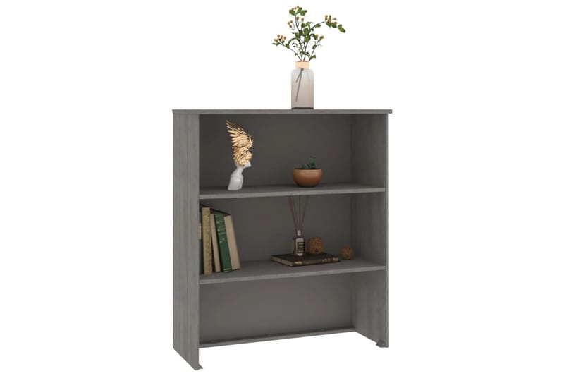 beBasic Överdel till högskåp ljusgrå 85x35x100 cm massiv furu - Grey - Förvaring - Förvaringsmöbler - Byrå