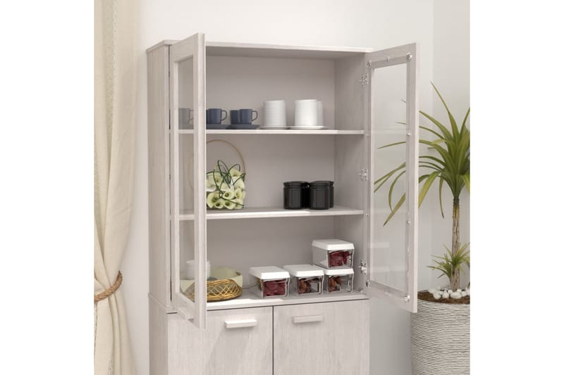 beBasic Överdel till högskåp vit 85x35x100 cm massiv furu - White - Förvaring - Förvaringsmöbler - Byrå
