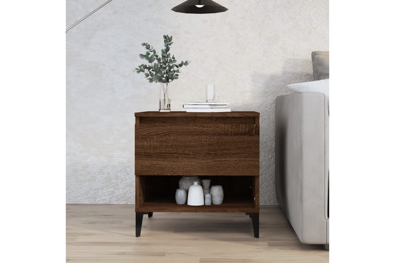 beBasic Sidobord brun ek 50x46x50 cm konstruerat trä - Brown - Förvaring - Förvaringsmöbler - Sideboard & skänk