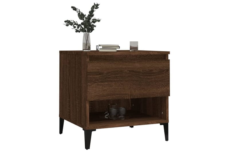 beBasic Sidobord brun ek 50x46x50 cm konstruerat trä - Brown - Förvaring - Förvaringsmöbler - Sideboard & skänk
