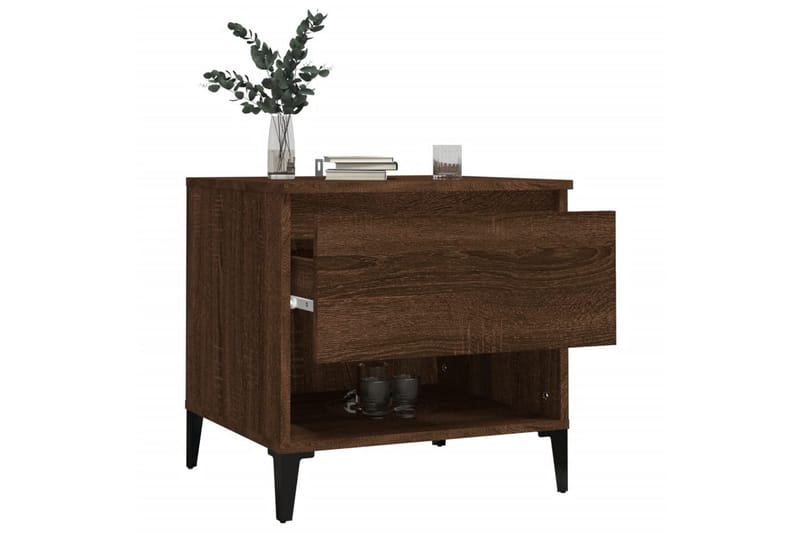 beBasic Sidobord brun ek 50x46x50 cm konstruerat trä - Brown - Förvaring - Förvaringsmöbler - Sideboard & skänk