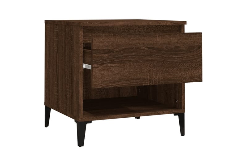 beBasic Sidobord brun ek 50x46x50 cm konstruerat trä - Brown - Sideboard & skänk