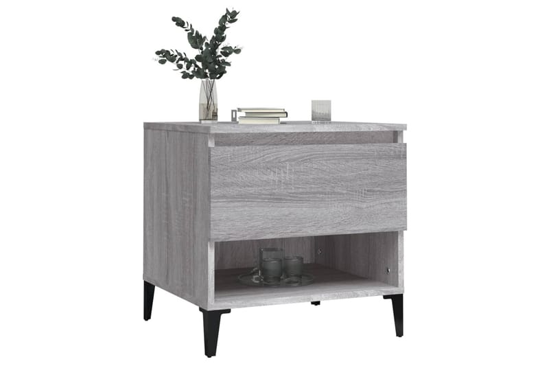 beBasic Sidobord grå sonoma 50x46x50 cm konstruerat trä - Grey - Förvaring - Förvaringsmöbler - Sideboard & skänk