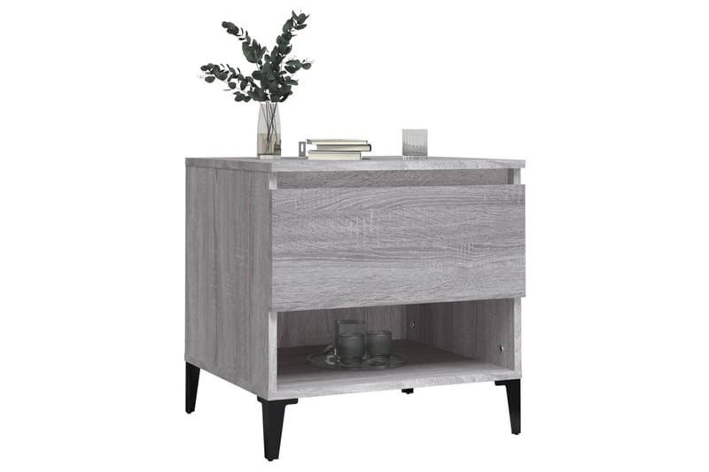 beBasic Sidobord grå sonoma 50x46x50 cm konstruerat trä - Grey - Sideboard & skänk