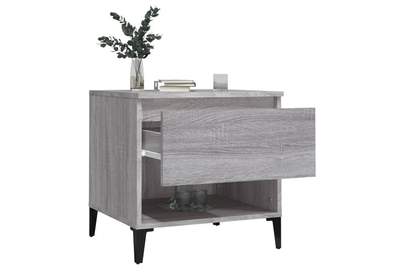 beBasic Sidobord grå sonoma 50x46x50 cm konstruerat trä - Grey - Sideboard & skänk