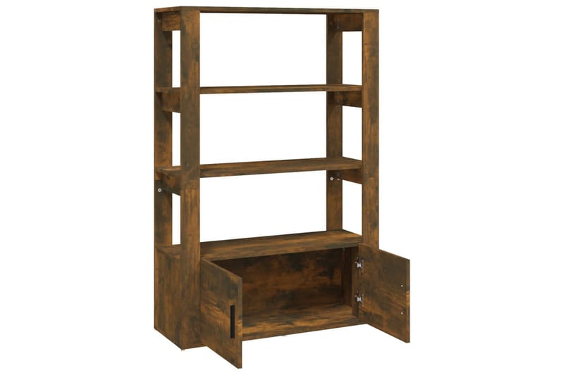 beBasic Sidobord rökfärgad ek 80x30x119,5 cm konstruerat trä - Brown - Förvaring - Förvaringsmöbler - Sideboard & skänk