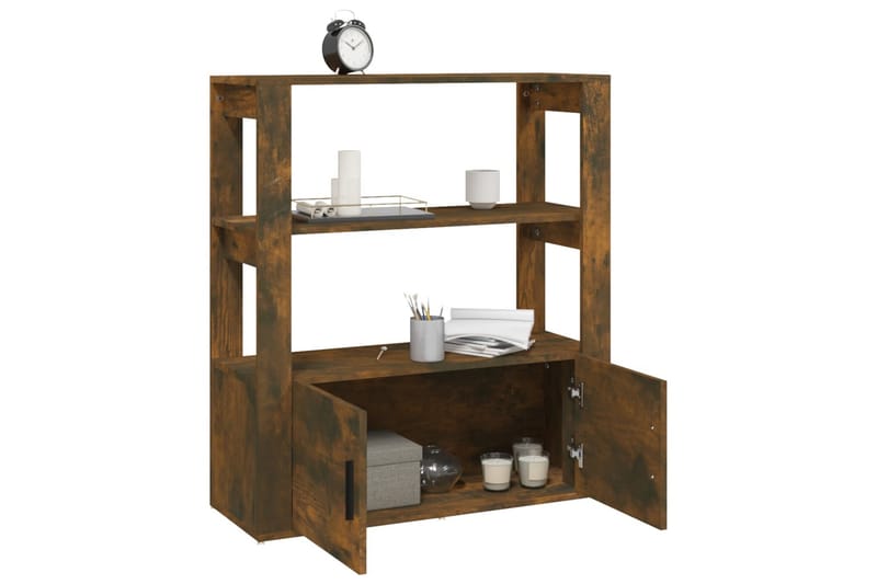 beBasic Sidobord rökfärgad ek 80x30x90 cm konstruerat trä - Brown - Förvaring - Förvaringsmöbler - Sideboard & skänk