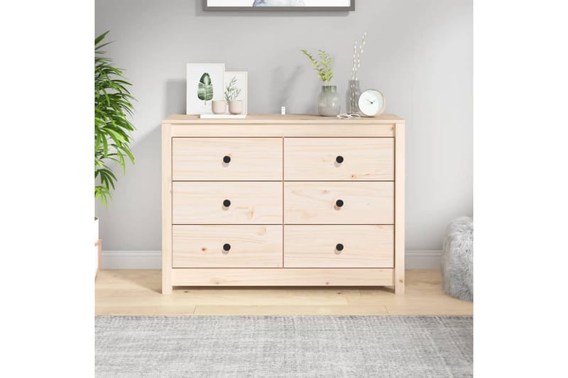 beBasic Sidoskåp 100x40x72 cm massiv furu - Brown - Förvaring - Förvaringsmöbler - Sideboard & skänk