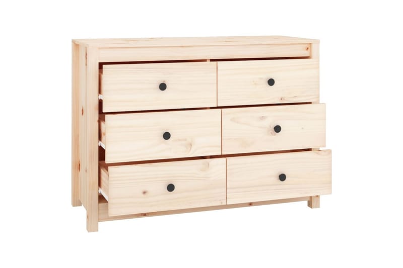 beBasic Sidoskåp 100x40x72 cm massiv furu - Brown - Förvaring - Förvaringsmöbler - Sideboard & skänk
