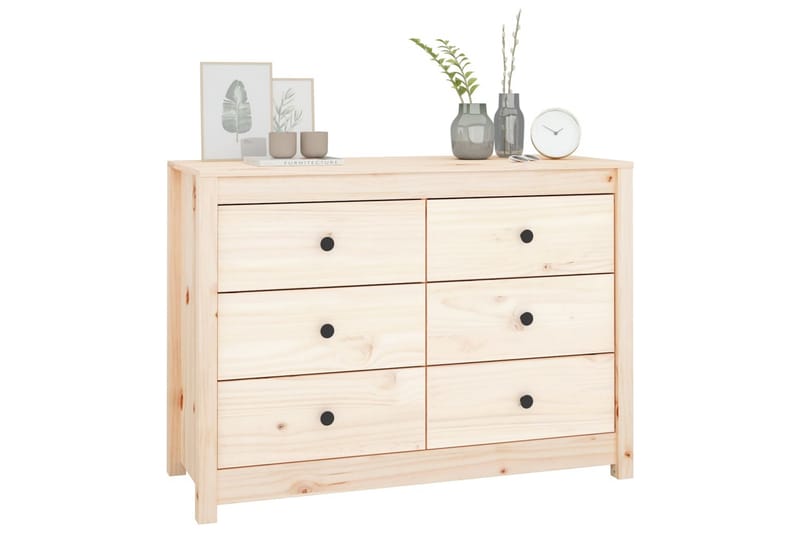 beBasic Sidoskåp 100x40x72 cm massiv furu - Brown - Förvaring - Förvaringsmöbler - Sideboard & skänk