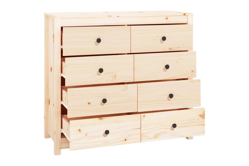 beBasic Sidoskåp 100x40x90 cm massiv furu - Brown - Förvaring - Förvaringsmöbler - Sideboard & skänk
