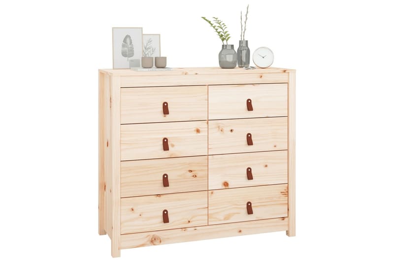 beBasic Sidoskåp 100x40x90 cm massiv furu - Brown - Förvaring - Förvaringsmöbler - Sideboard & skänk