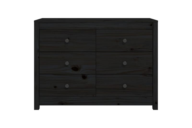 beBasic Sidoskåp svart 100x40x72 cm massiv furu - Black - Förvaring - Förvaringsmöbler - Sideboard & skänk