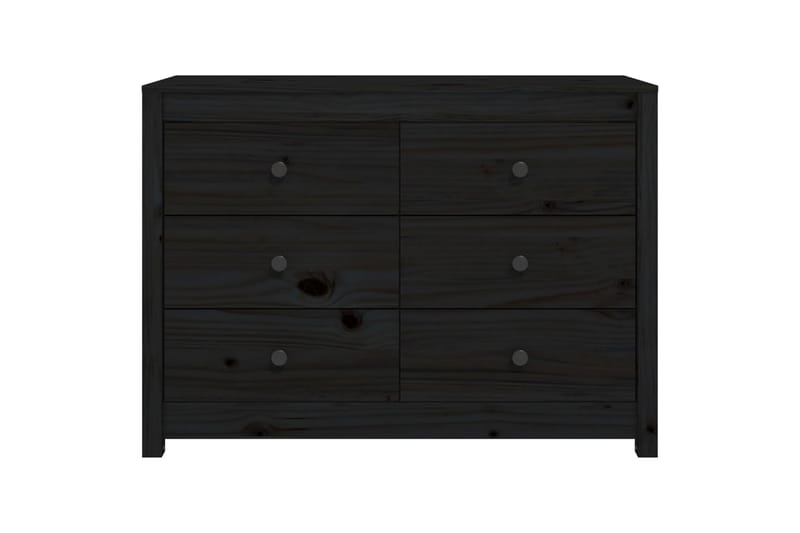 beBasic Sidoskåp svart 100x40x72 cm massiv furu - Black - Sideboard & skänk