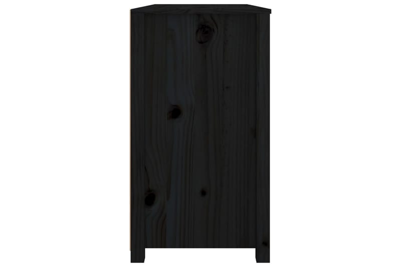 beBasic Sidoskåp svart 100x40x72 cm massiv furu - Black - Förvaring - Förvaringsmöbler - Sideboard & skänk