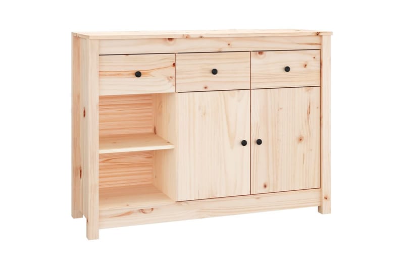 beBasic Skänk 100x35x74 cm massiv furu - Brown - Förvaring - Förvaringsmöbler - Sideboard & skänk