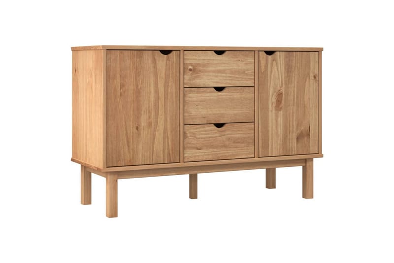 beBasic Skänk 113,5x43x73 cm massiv furu - Brown - Sideboard & skänk