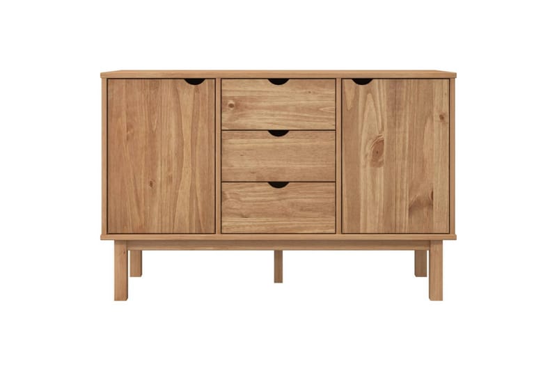 beBasic Skänk 113,5x43x73 cm massiv furu - Brown - Sideboard & skänk