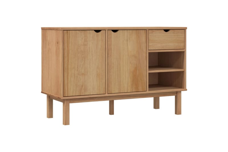 beBasic Skänk 114x43x73,5 cm massiv furu - Brown - Sideboard & skänk