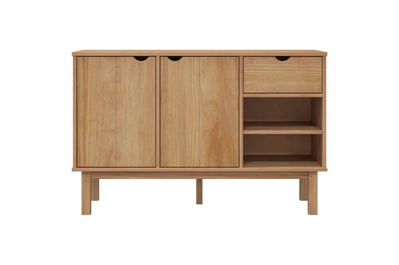 beBasic Skänk 114x43x73,5 cm massiv furu - Brown - Sideboard & skänk