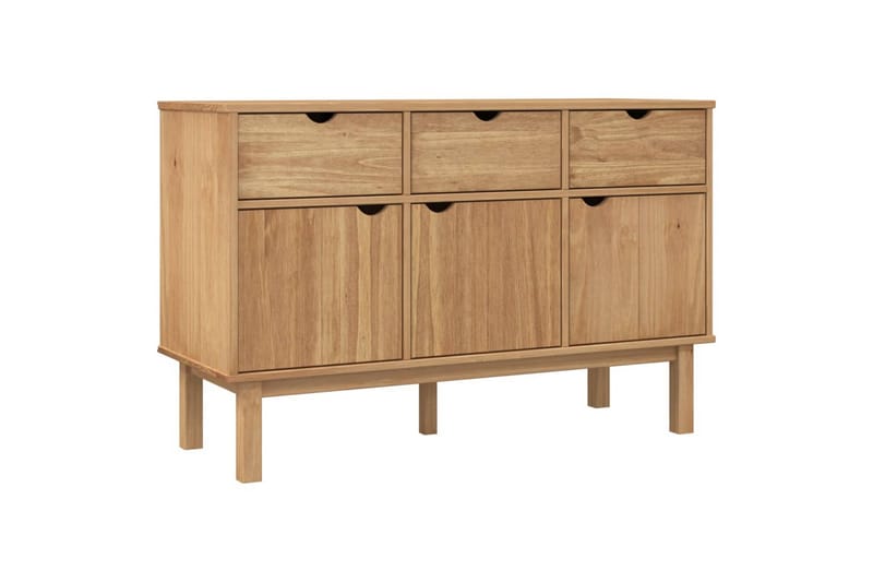 beBasic Skänk 114x43x73,5 cm massiv furu - Brown - Sideboard & skänk