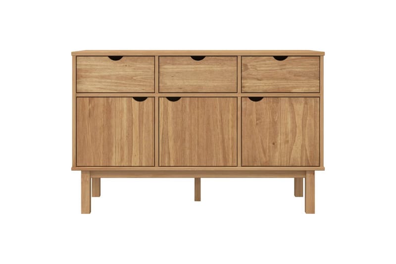 beBasic Skänk 114x43x73,5 cm massiv furu - Brown - Sideboard & skänk