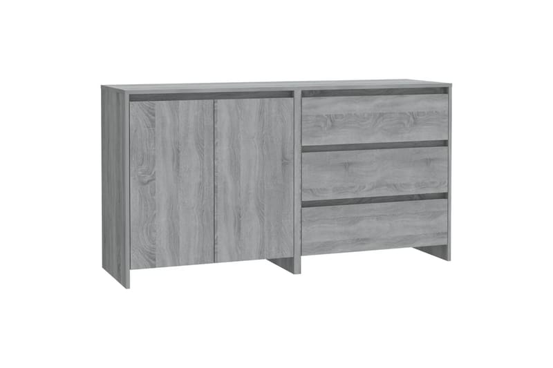 beBasic Skänk 2 delar grå sonoma-ek konstruerat trä - Grey - Sideboard & skänk