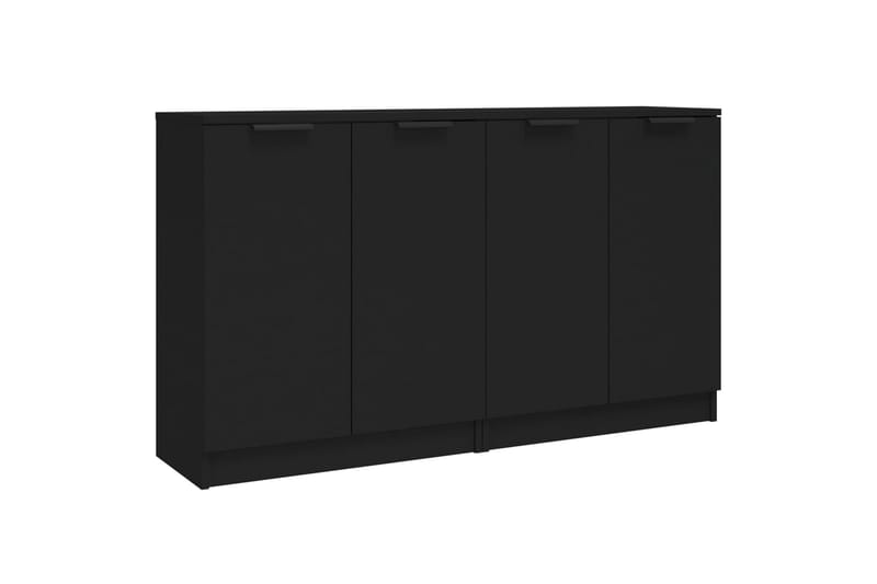 beBasic Skänk 2 st svart 60x30x70 cm konstruerat trä - Black - Sideboard & skänk