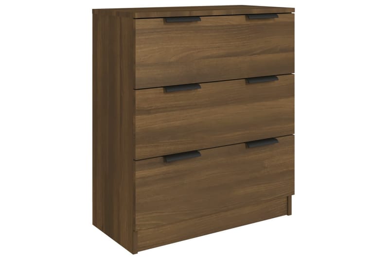 beBasic Skänk 3 delar brun ek konstruerat trä - Brown - Sideboard & skänk