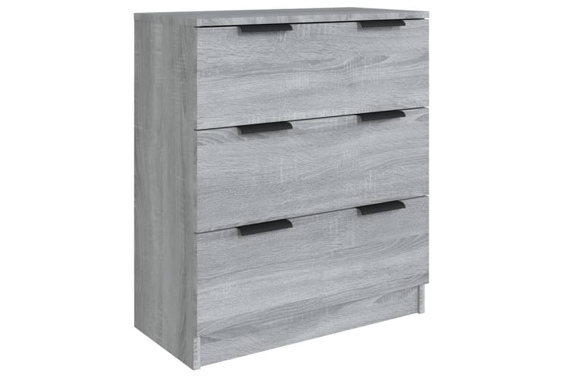 beBasic Skänk 3 delar grå sonoma-ek konstruerat trä - Grey - Sideboard & skänk