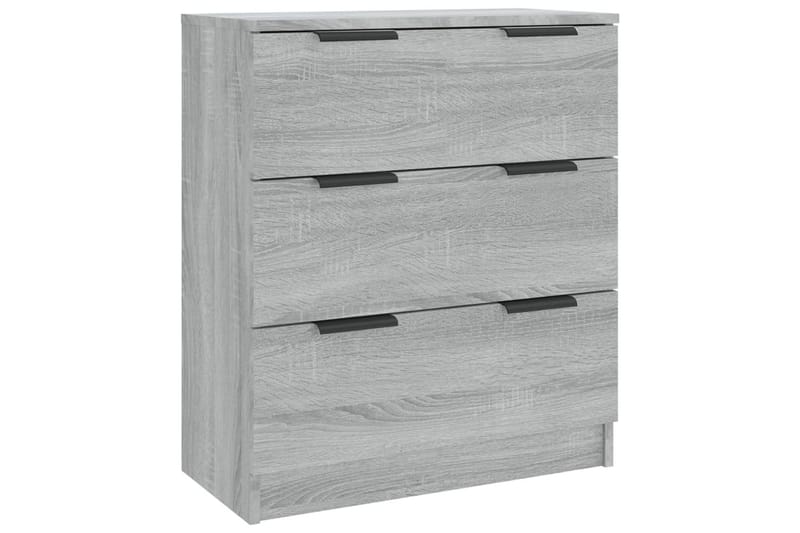 beBasic Skänk 3 delar grå sonoma konstruerat trä - Grey - Sideboard & skänk