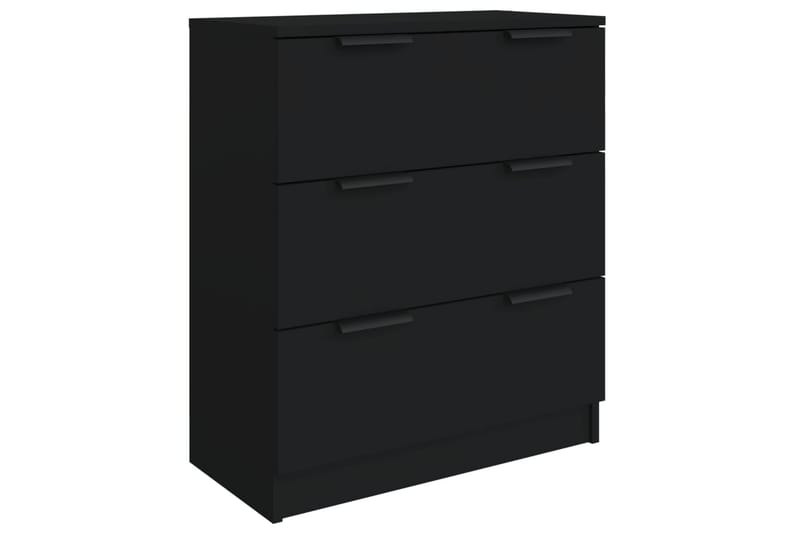 beBasic Skänk 3 delar svart konstruerat trä - Black - Sideboard & skänk