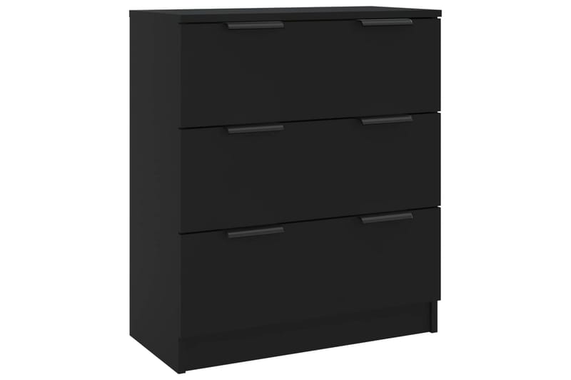 beBasic Skänk 3 delar svart konstruerat trä - Black - Sideboard & skänk