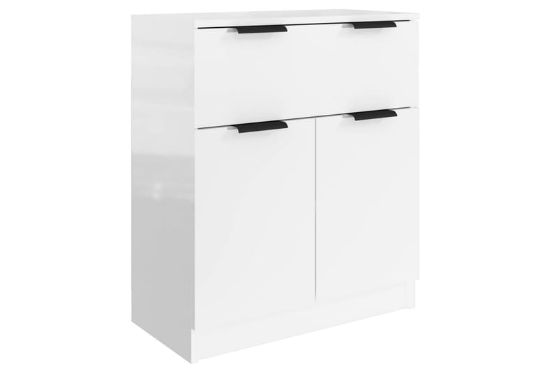 beBasic Skänk 3 delar vit högglans konstruerat trä - White - Sideboard & skänk