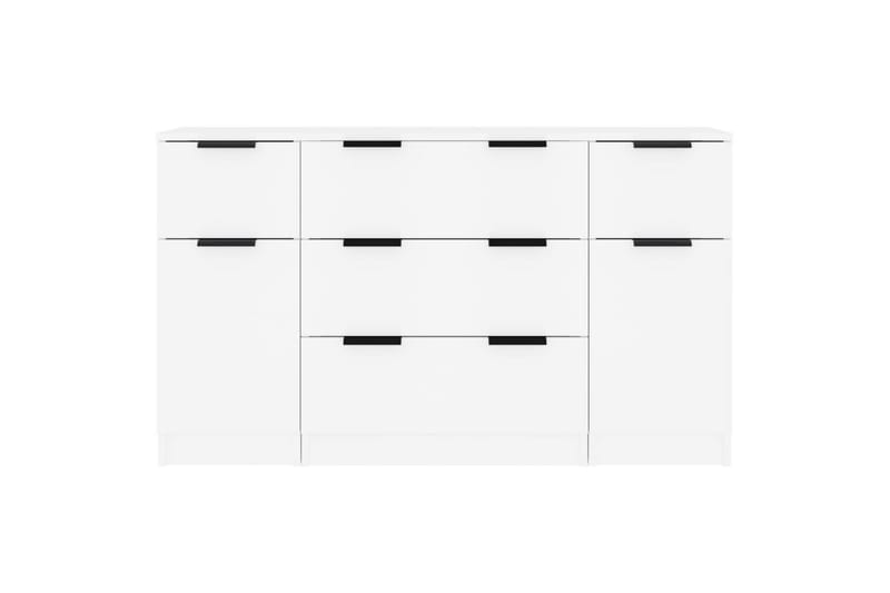 beBasic Skänk 3 delar vit konstruerat trä - White - Sideboard & skänk