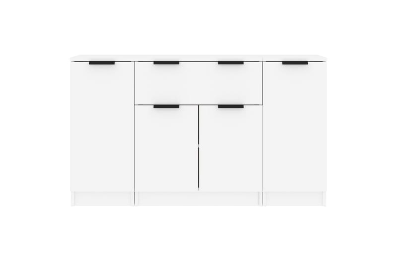 beBasic Skänk 3 delar Vit konstruerat trä - White - Förvaring - Förvaringsmöbler - Sideboard & skänk